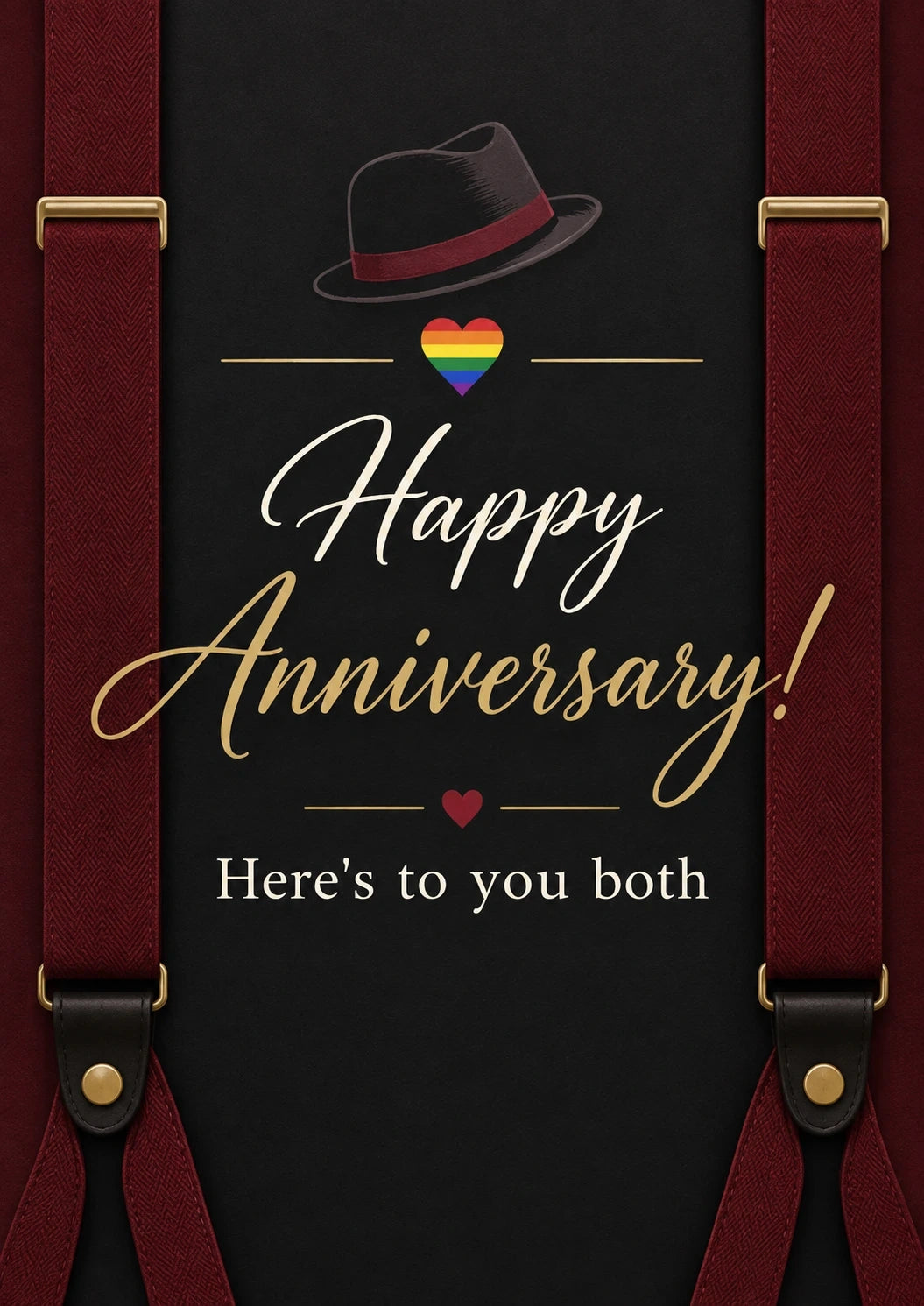 Anniversary - Personalised Card — with punch holes