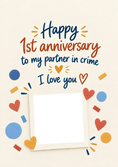 Load image into Gallery viewer, Anniversary - Personalised Card — with punch holes
