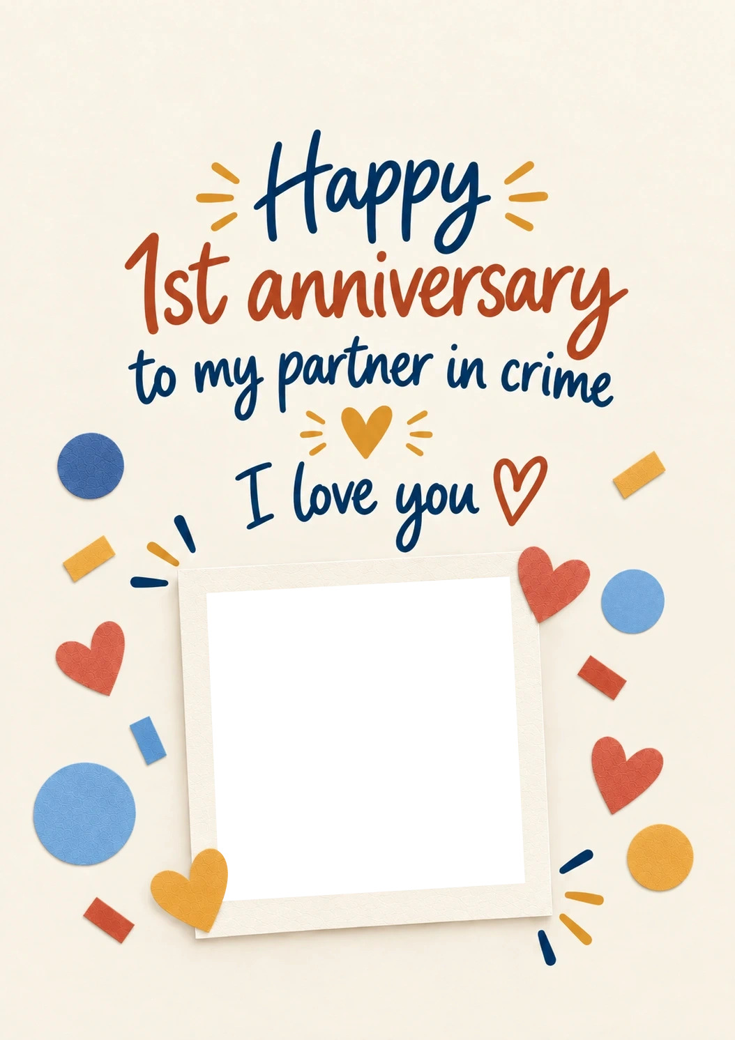 Anniversary - Personalised Card — with punch holes