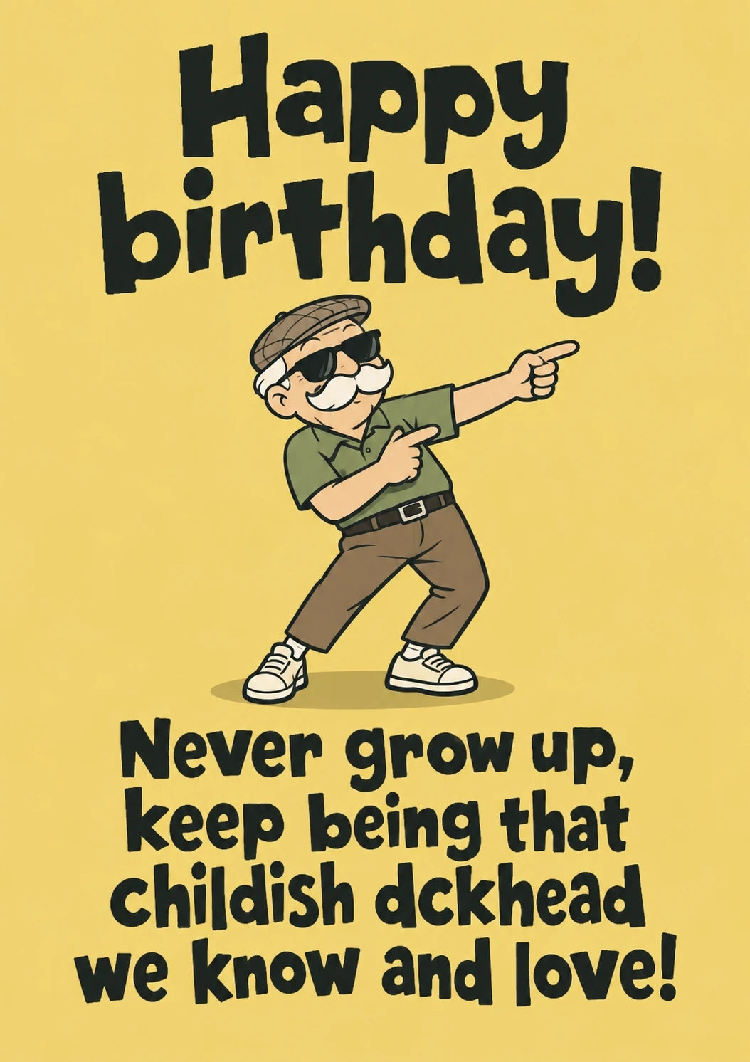Birthdays - Personalised Card — with punch holes