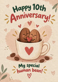 Load image into Gallery viewer, Anniversary - Personalised Card — with punch holes
