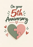 Load image into Gallery viewer, Anniversary - Personalised Card — with punch holes
