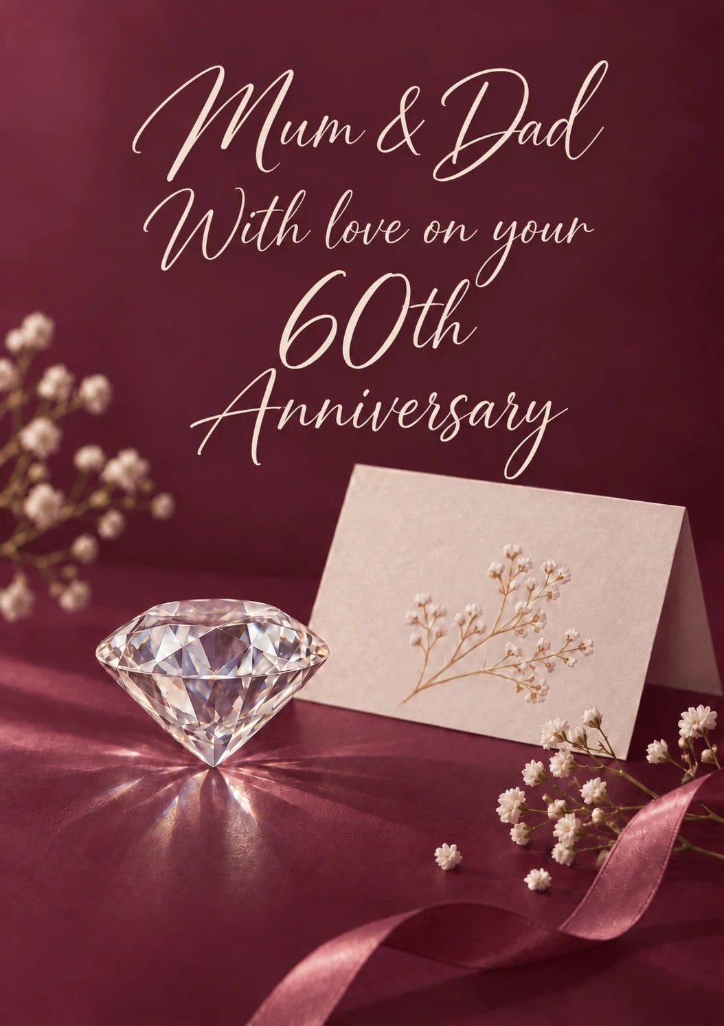 Anniversary - Personalised Card — with punch holes