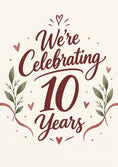 Load image into Gallery viewer, Anniversary - Personalised Card — with punch holes
