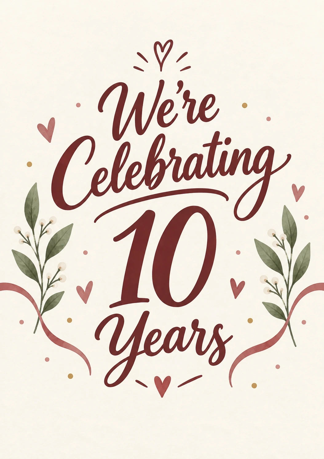 Anniversary - Personalised Card — with punch holes