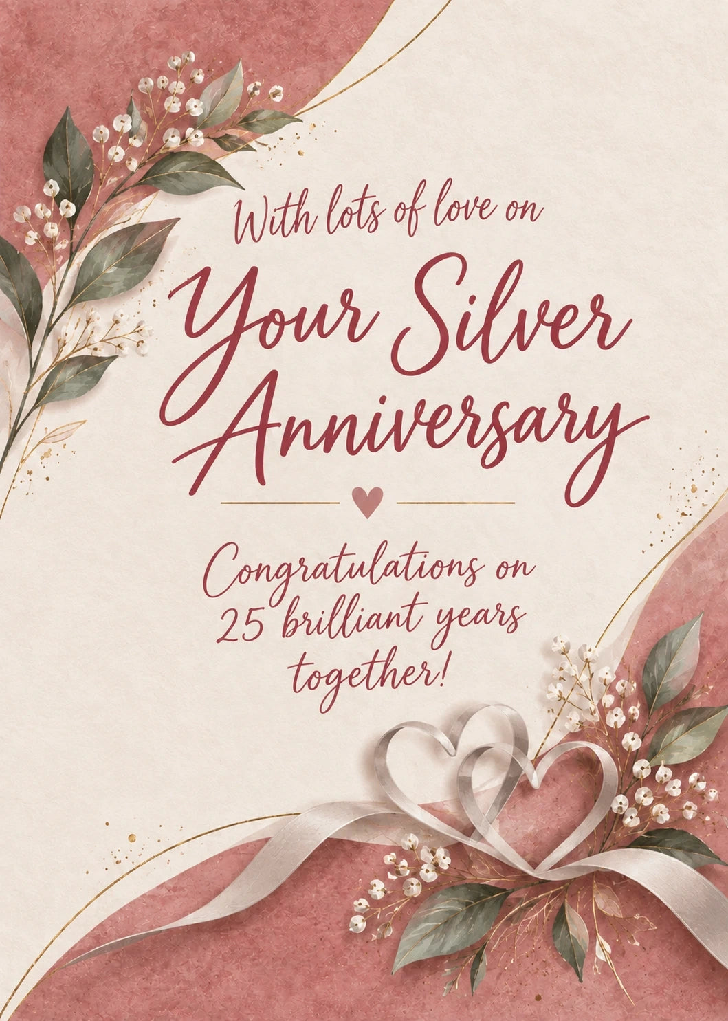 Anniversary - Personalised Card — with punch holes