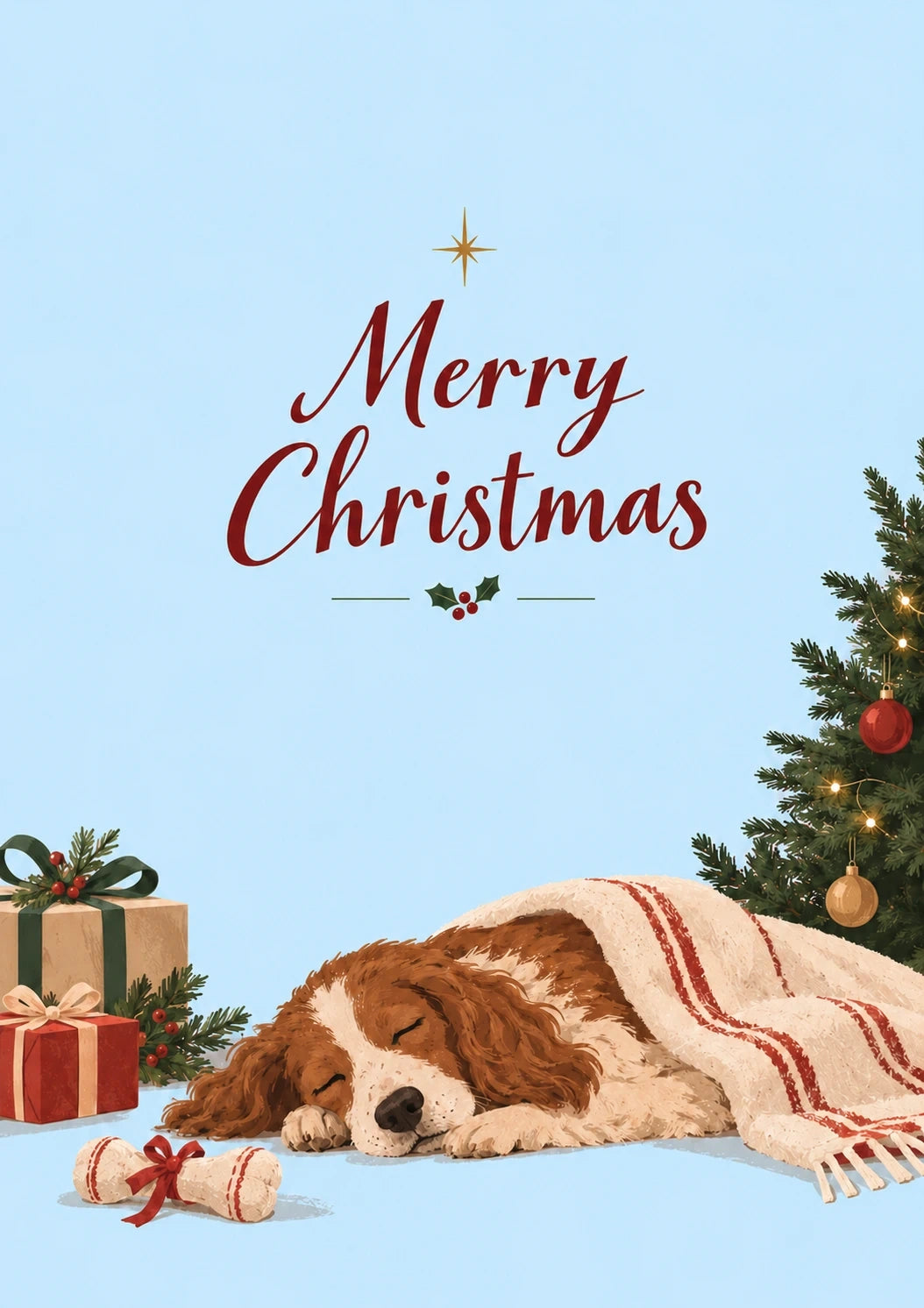 Christmas - Personalised Card — with punch holes