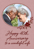 Load image into Gallery viewer, Anniversary - Personalised Card — with punch holes
