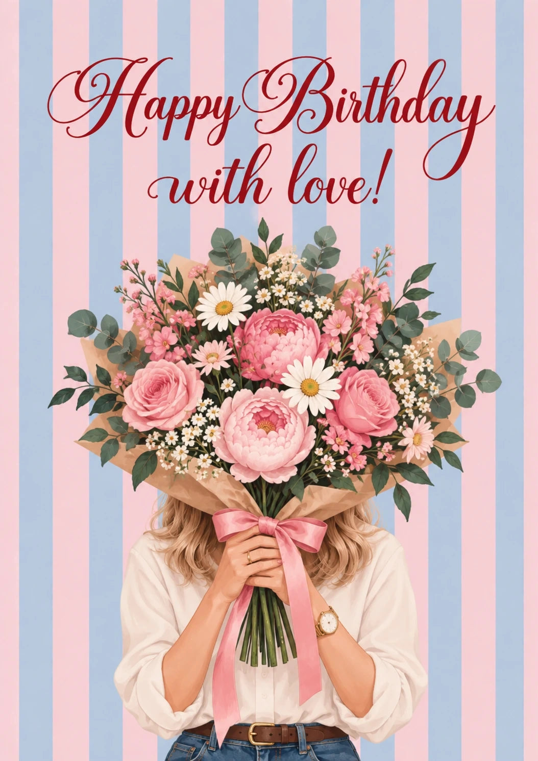 Birthdays - Personalised Card — with punch holes