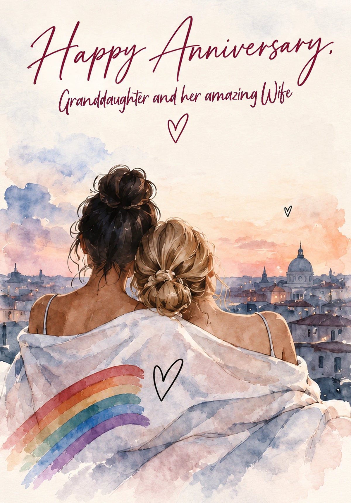 Anniversary - Personalised Card — with punch holes