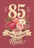 Load image into Gallery viewer, Floral Basket 85th Birthday Card for Her
