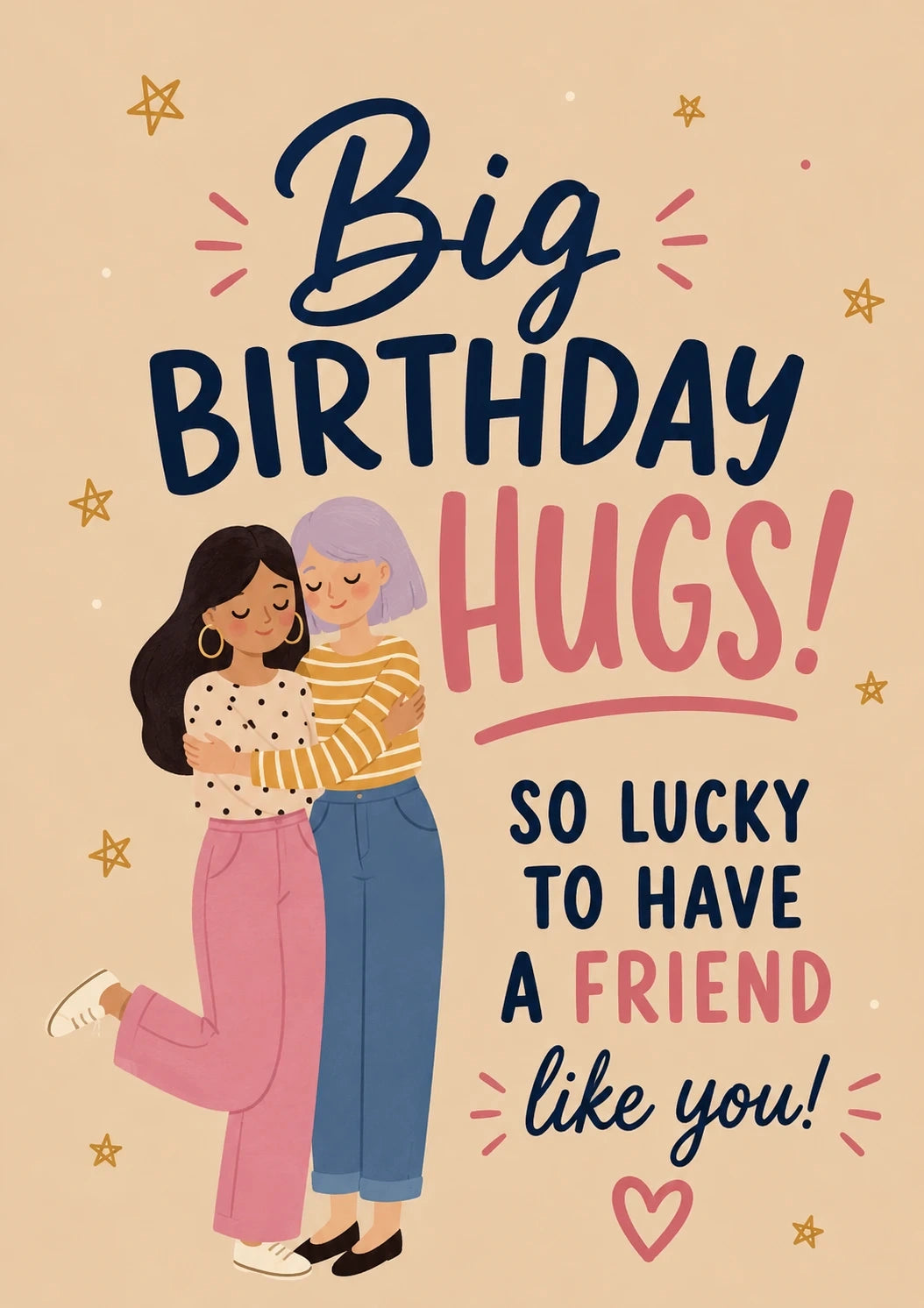 Birthdays - Personalised Card — with punch holes