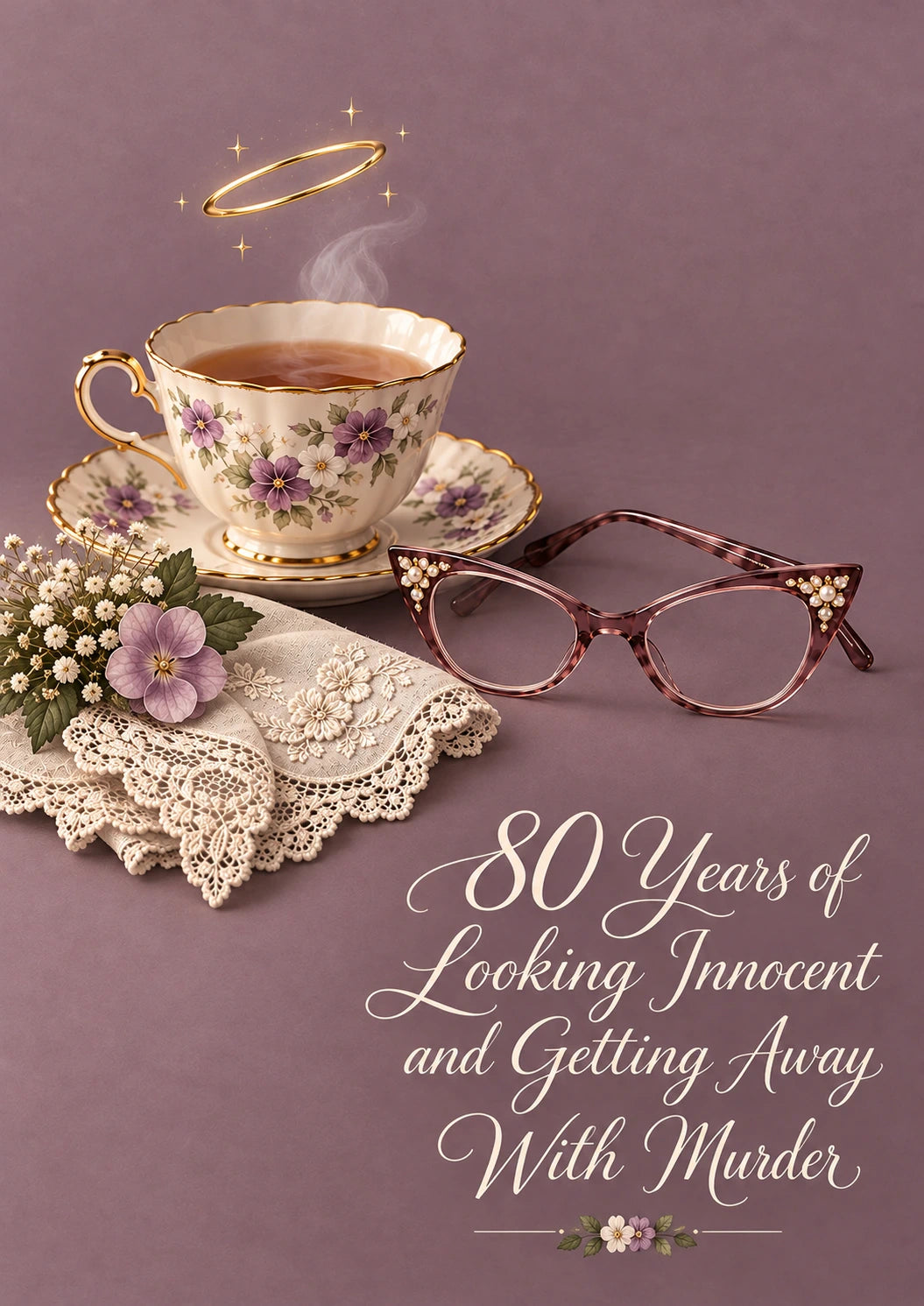 Funny Looking Innocent Getting Away With Murder 80th Birthday Card for Her