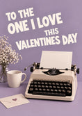 Load image into Gallery viewer, Retro Typewriter One I Love Valentine's Day Card for Partner
