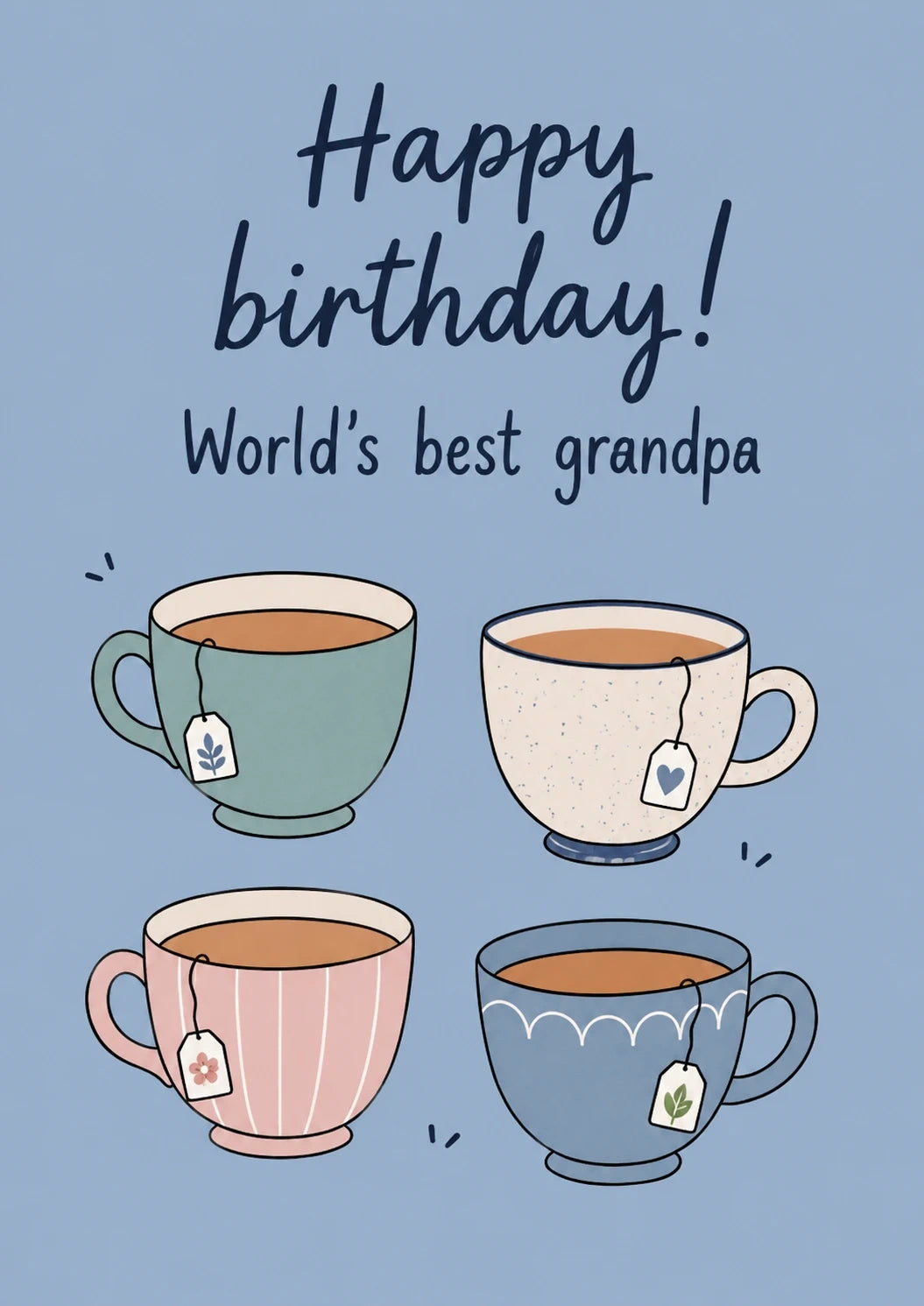 Birthdays - Personalised Card — with punch holes