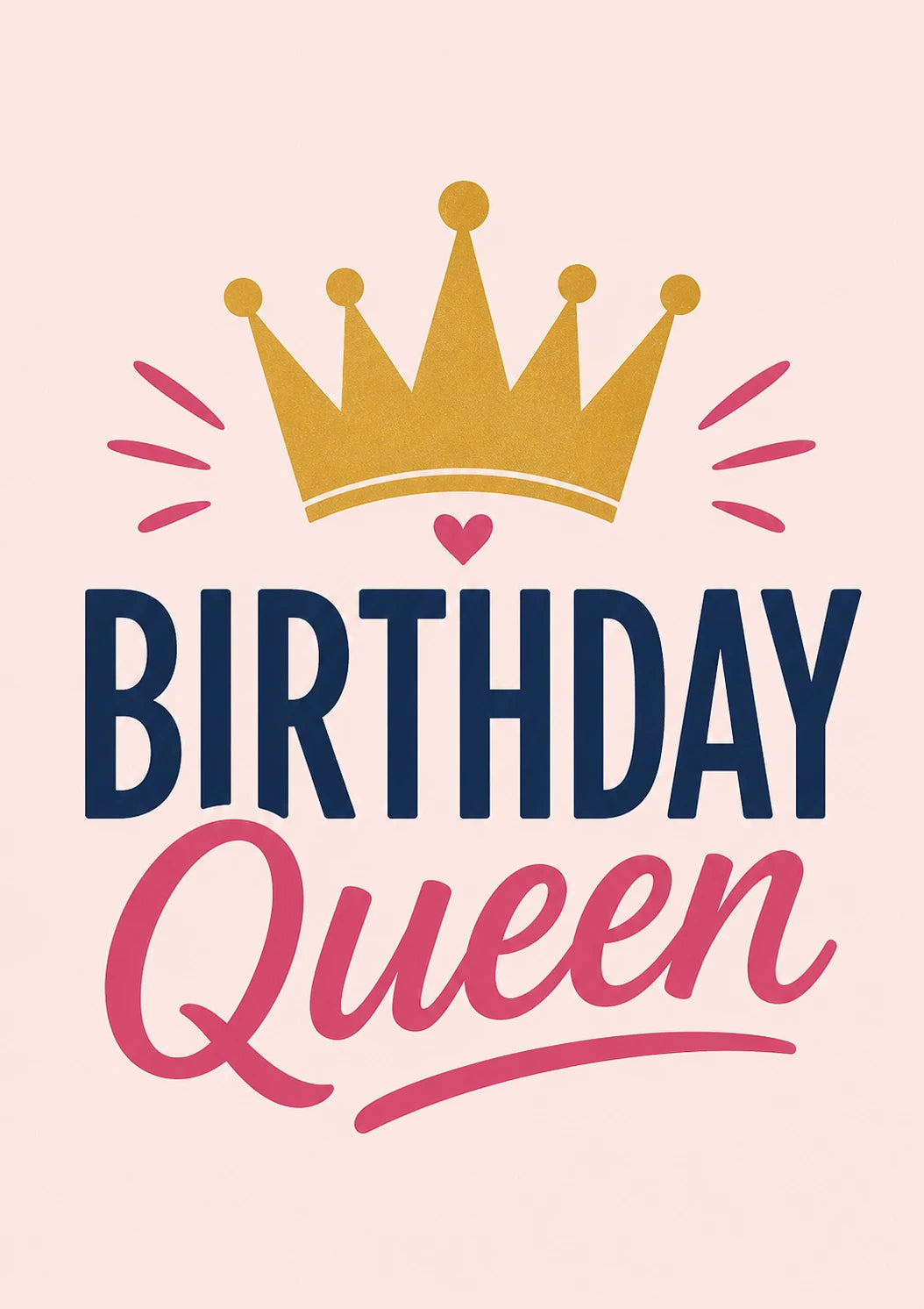Birthday Queen Crown 50th Birthday Card for Her