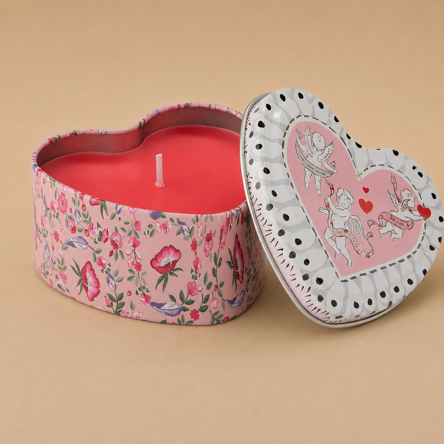 Cath Kidston Candle 100g in Heart Tin - Yuzu & Sage