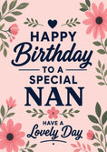Load image into Gallery viewer, Pink Floral Special Nan 95th Birthday Card for Her
