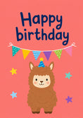 Load image into Gallery viewer, Birthdays - Personalised Card — with punch holes
