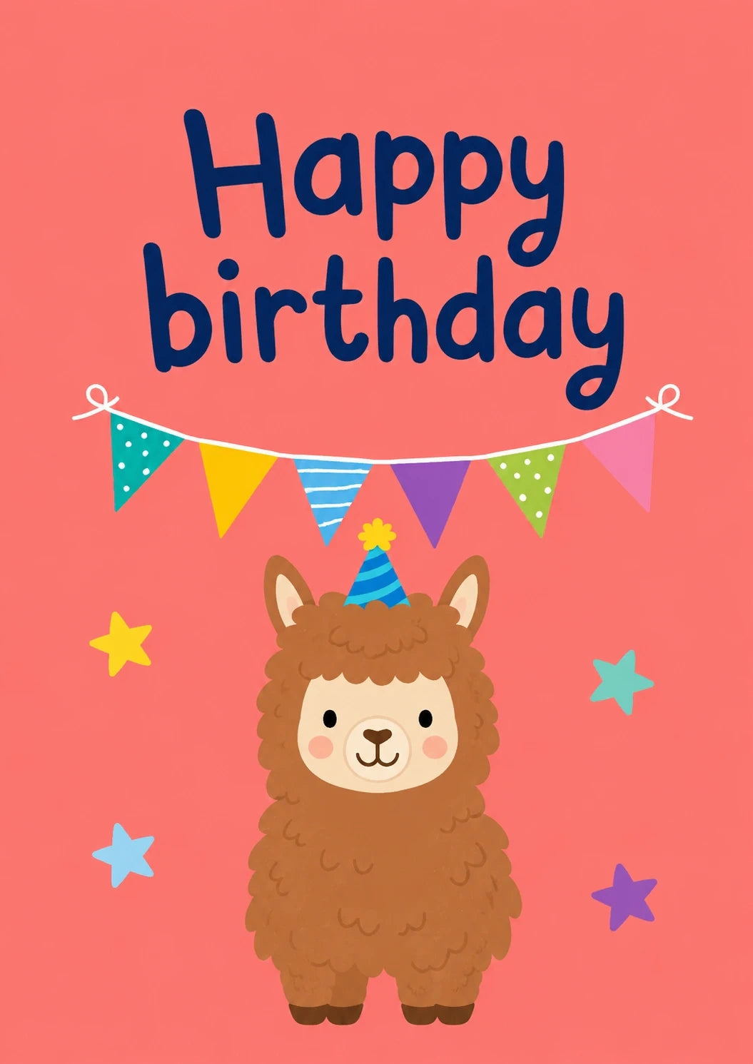 Birthdays - Personalised Card — with punch holes