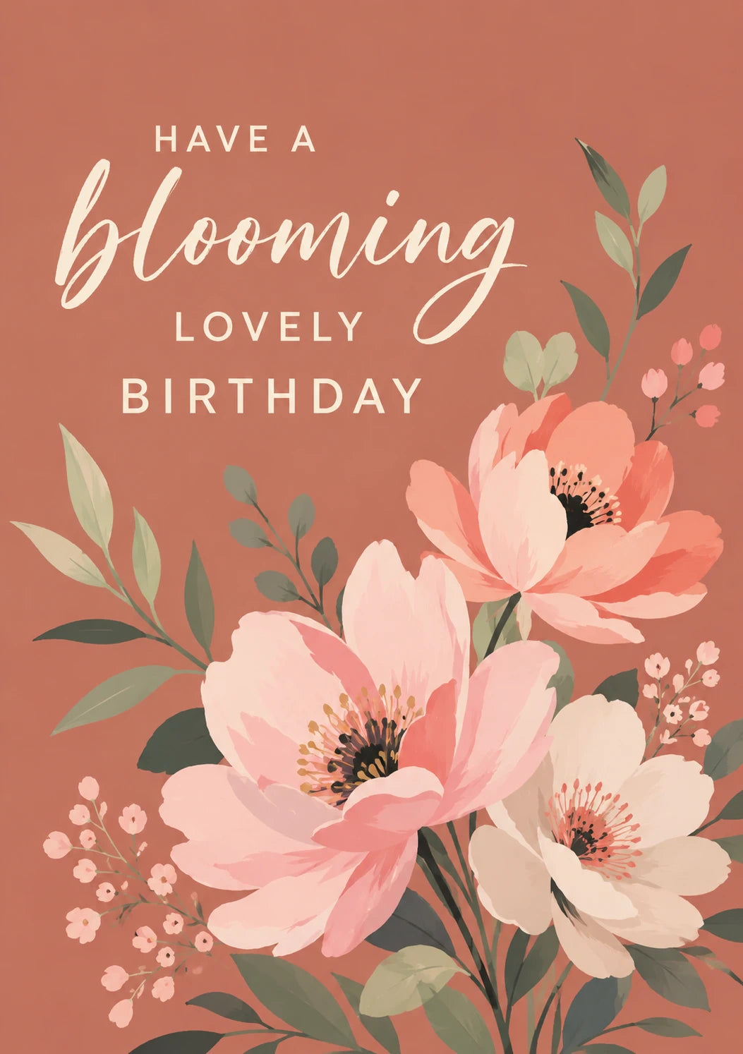 Blooming Lovely Floral 19th Birthday Card for Her