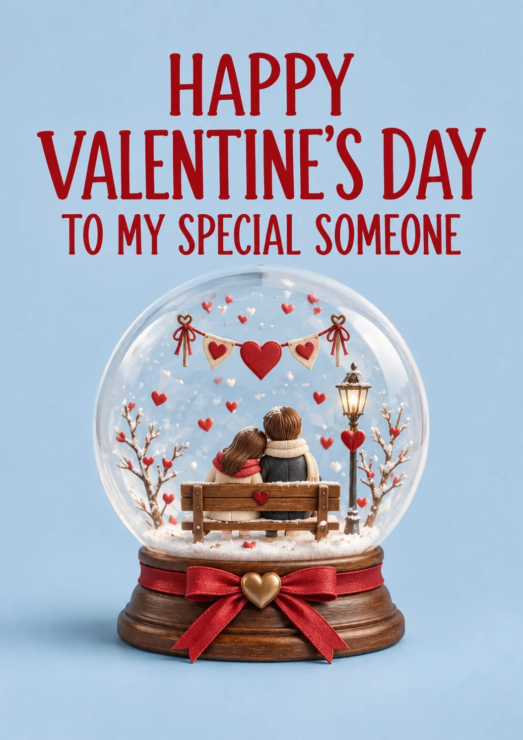 Valentine's day - Personalised Card — with punch holes