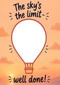 Load image into Gallery viewer, Sky's the Limit Hot Air Balloon Photo Upload Exams Card
