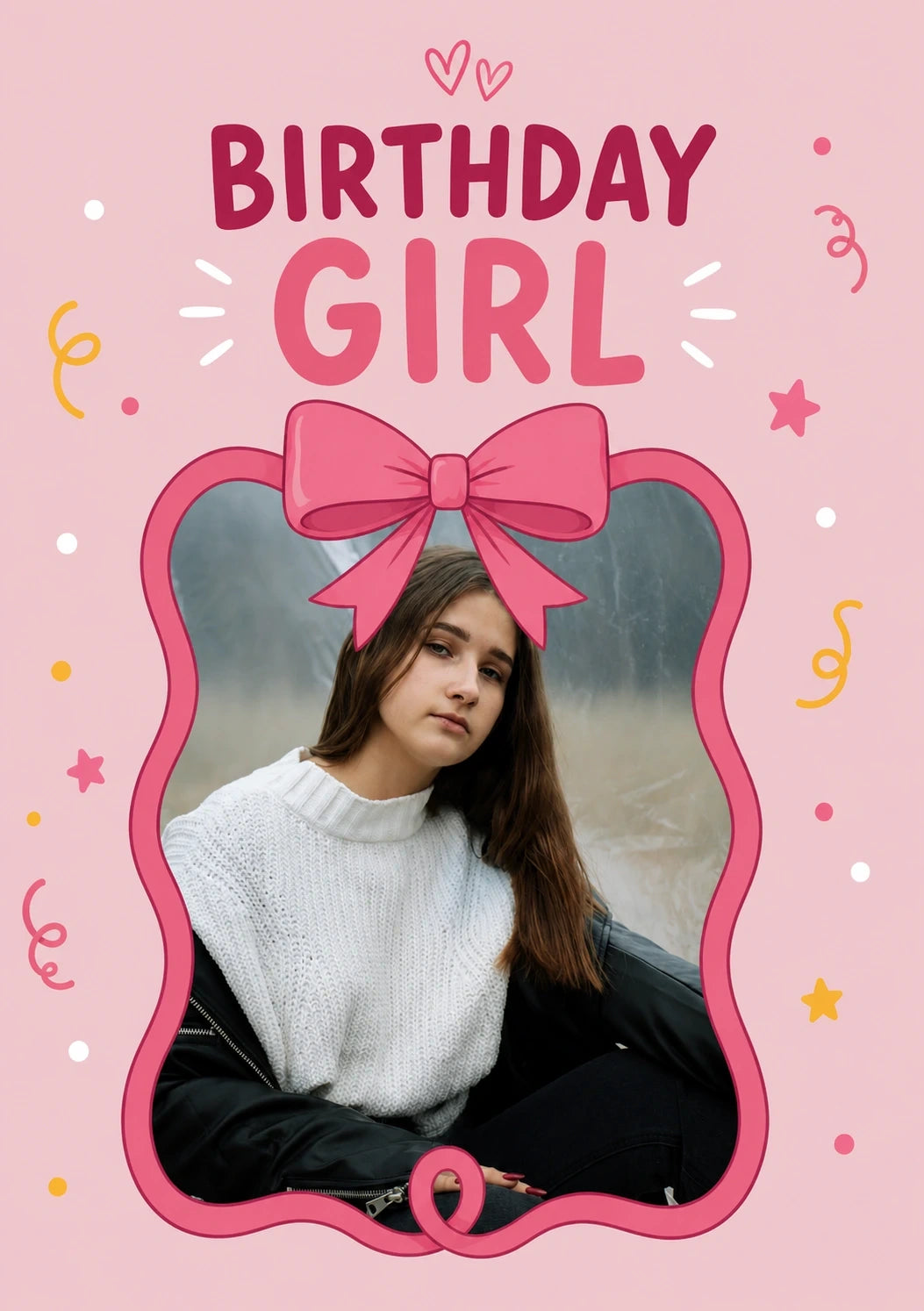 Birthdays - Personalised Card — with punch holes