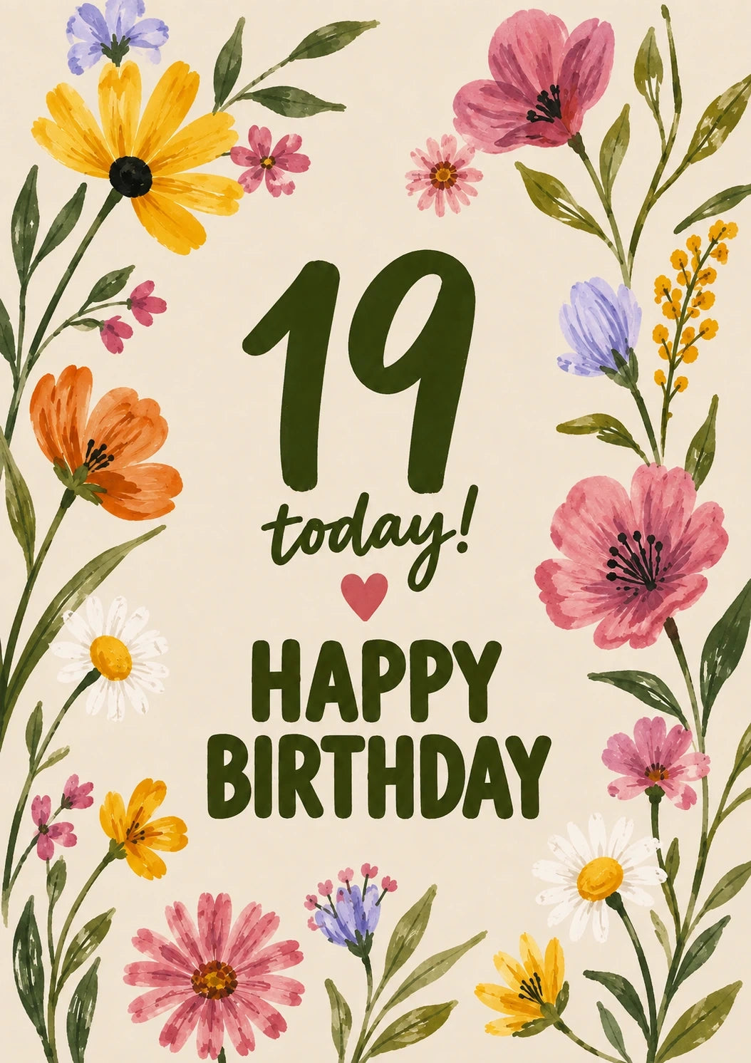 Birthdays - Personalised Card — with punch holes