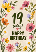 Load image into Gallery viewer, Wildflower Meadow 19th Birthday Card for Her
