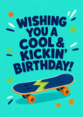 Load image into Gallery viewer, Cool & Kickin' Skateboard 11th Birthday Card for Him
