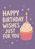 Load image into Gallery viewer, Sprinkle Cupcake Candle 25th Birthday Card for Her
