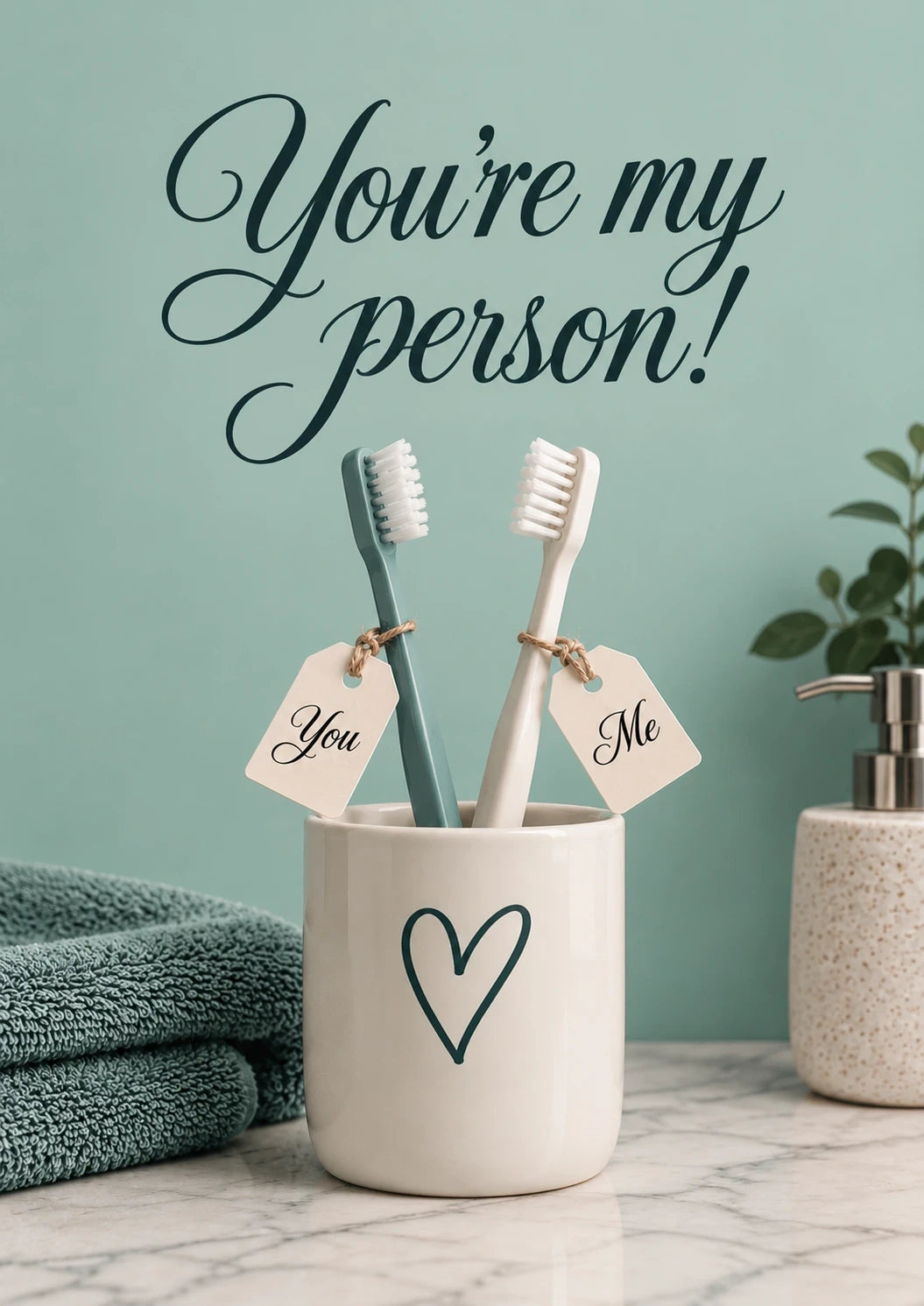 Valentine's day - Personalised Card — with punch holes