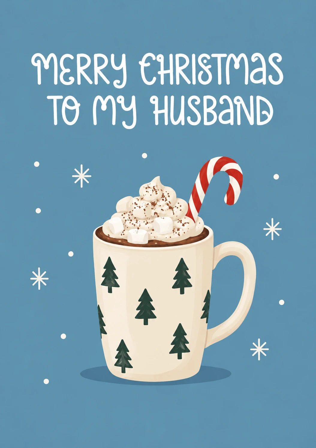 Hot Chocolate Mug Christmas Card for Him