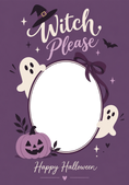 Load image into Gallery viewer, Funny Witch Please Ghost Photo Upload Halloween Card for Her
