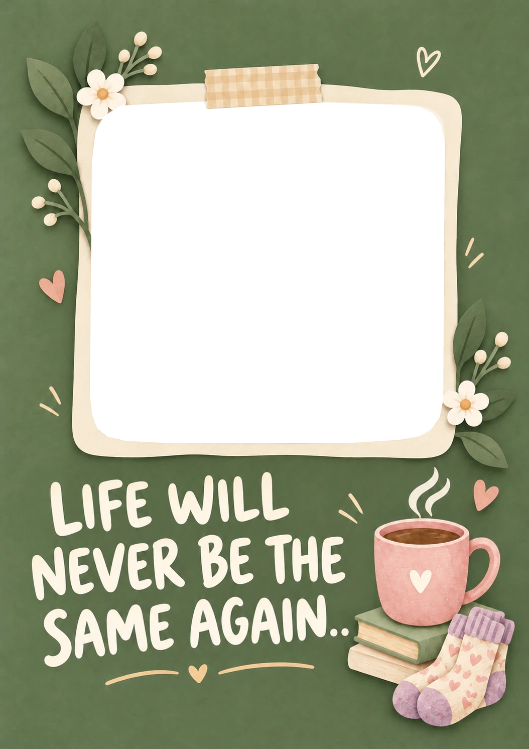 Funny Life Will Never Be The Same Photo Upload New Baby Card for Sister