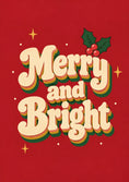 Load image into Gallery viewer, Merry and Bright Retro Holly Christmas Card for Friend

