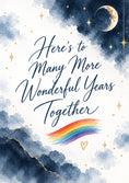 Load image into Gallery viewer, Rainbow Celestial Sky LGBTQ+ Anniversary Card
