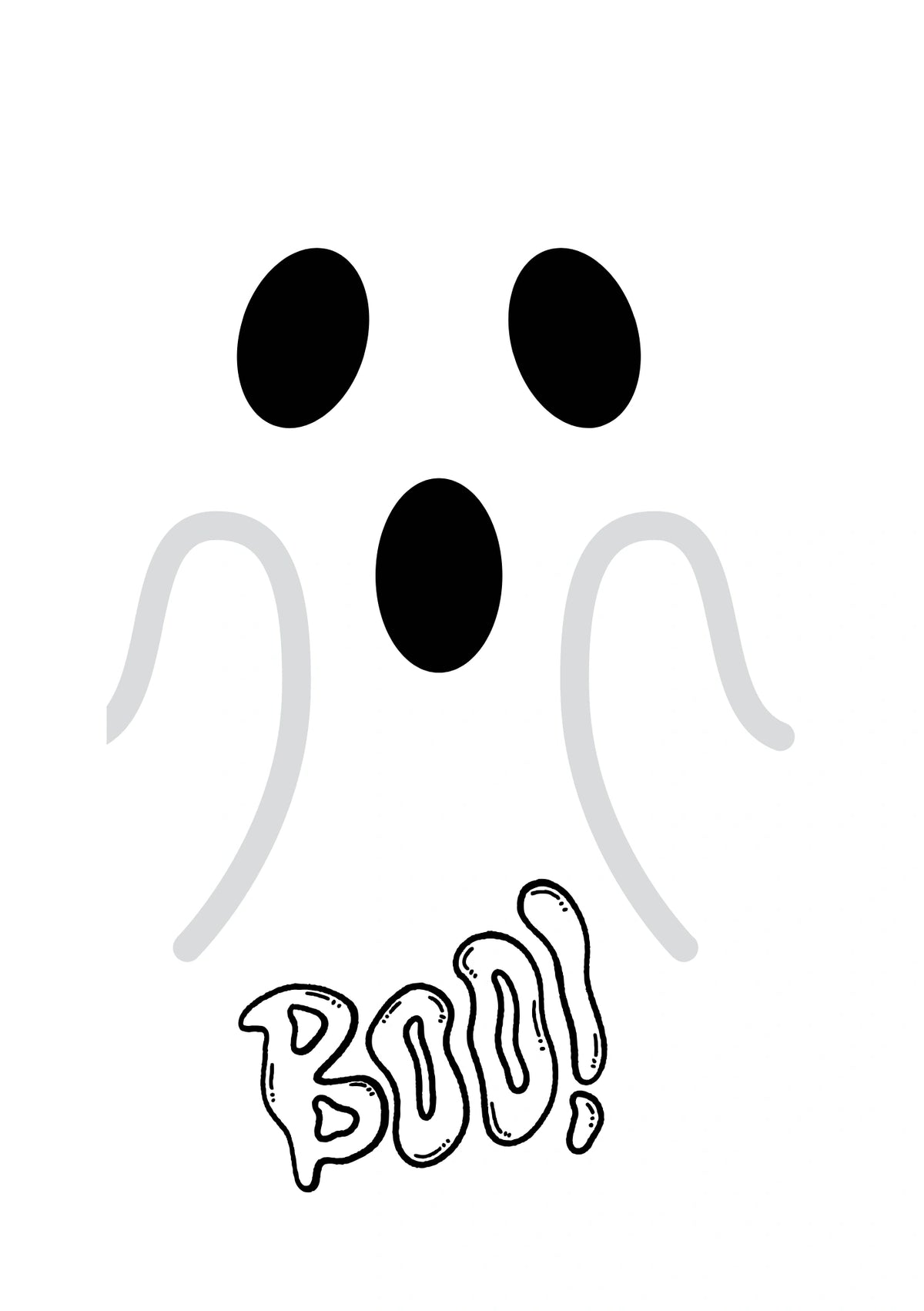Funny Ghost Face Boo Halloween Card for Him