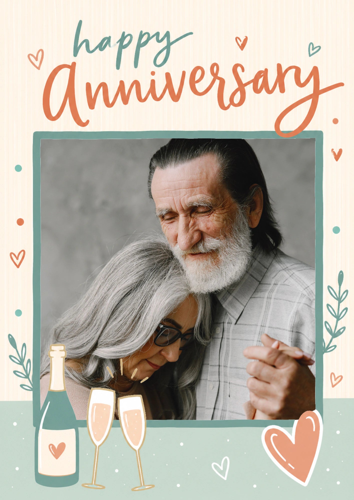 Happy Anniversary Couple Photo Upload Birthday Card