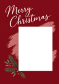 Load image into Gallery viewer, Red Brushstroke Festive Photo Upload Christmas Card for Parents
