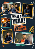 Load image into Gallery viewer, What a Year Scrapbook Photo Upload Birthday Card
