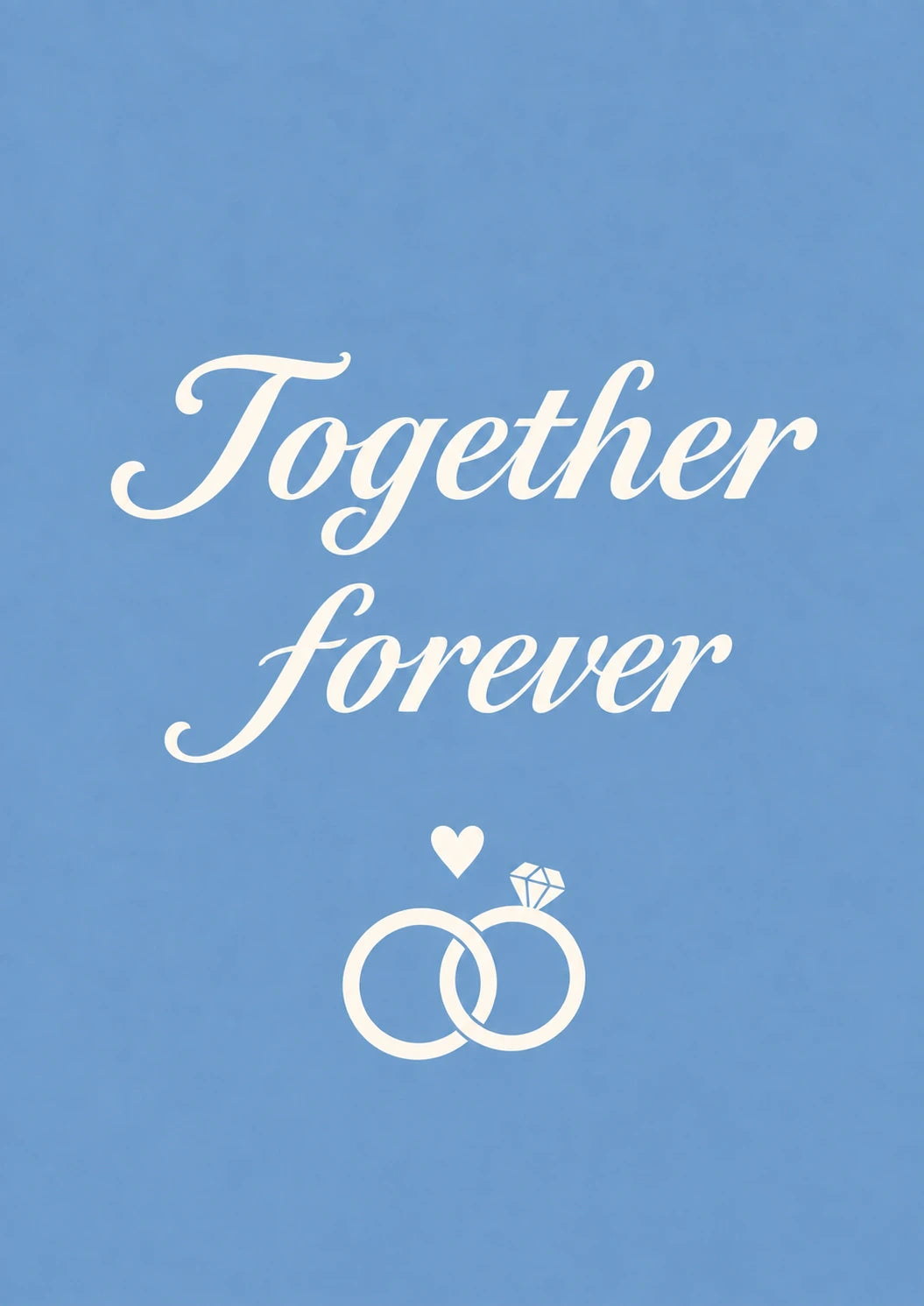 Together Forever Interlinked Rings Wedding Card