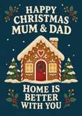 Load image into Gallery viewer, Gingerbread House Home Is Better With You Christmas Card
