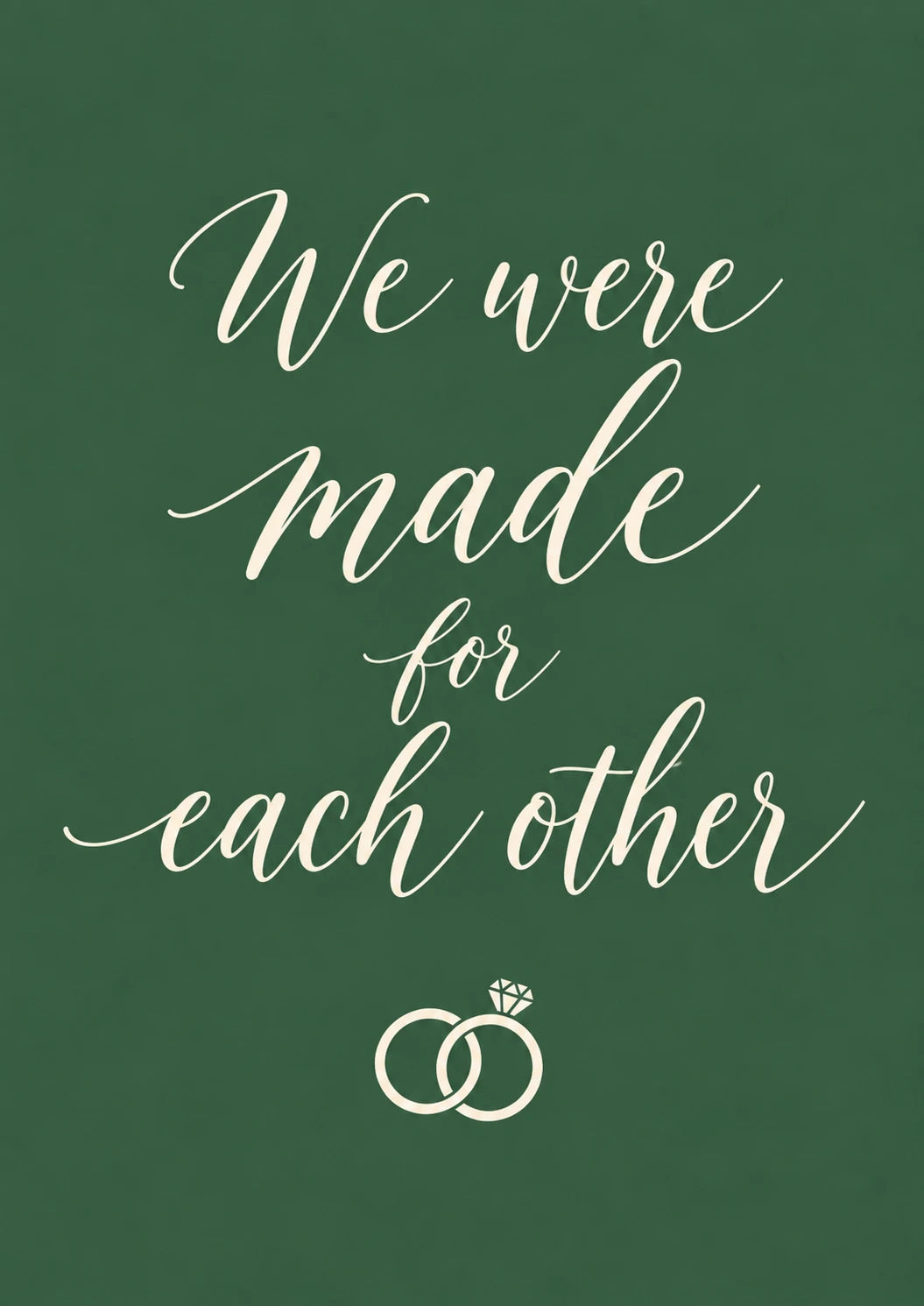 We Were Made for Each Other Wedding Card