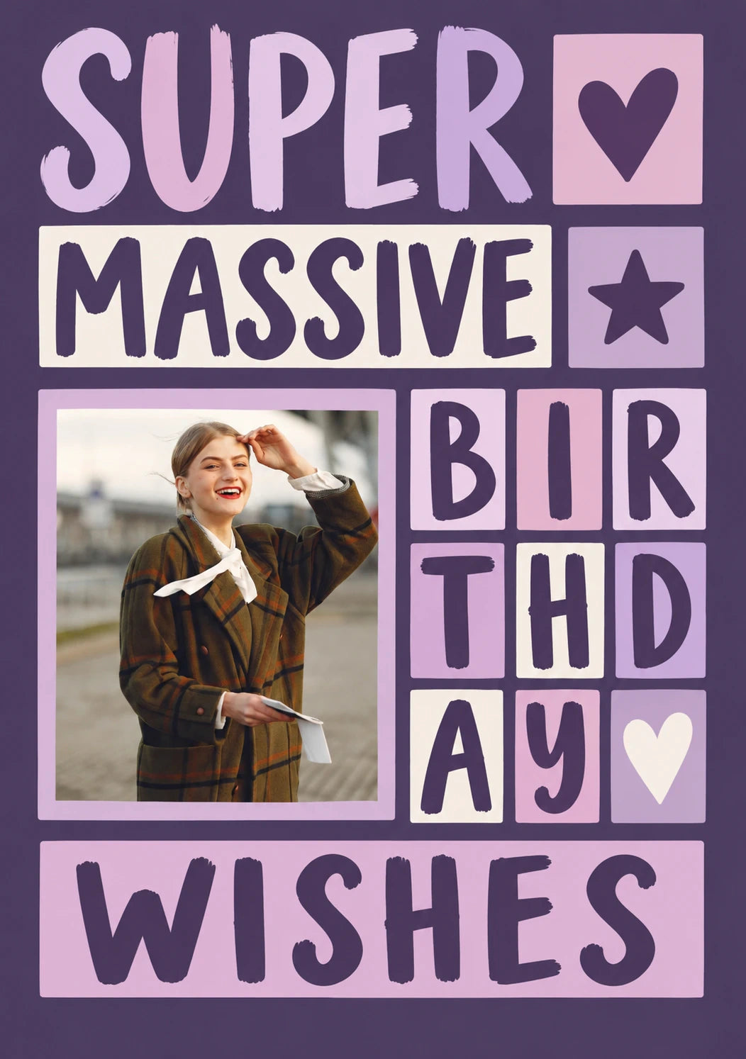 Super Massive Birthday Wishes Photo Upload Birthday Card