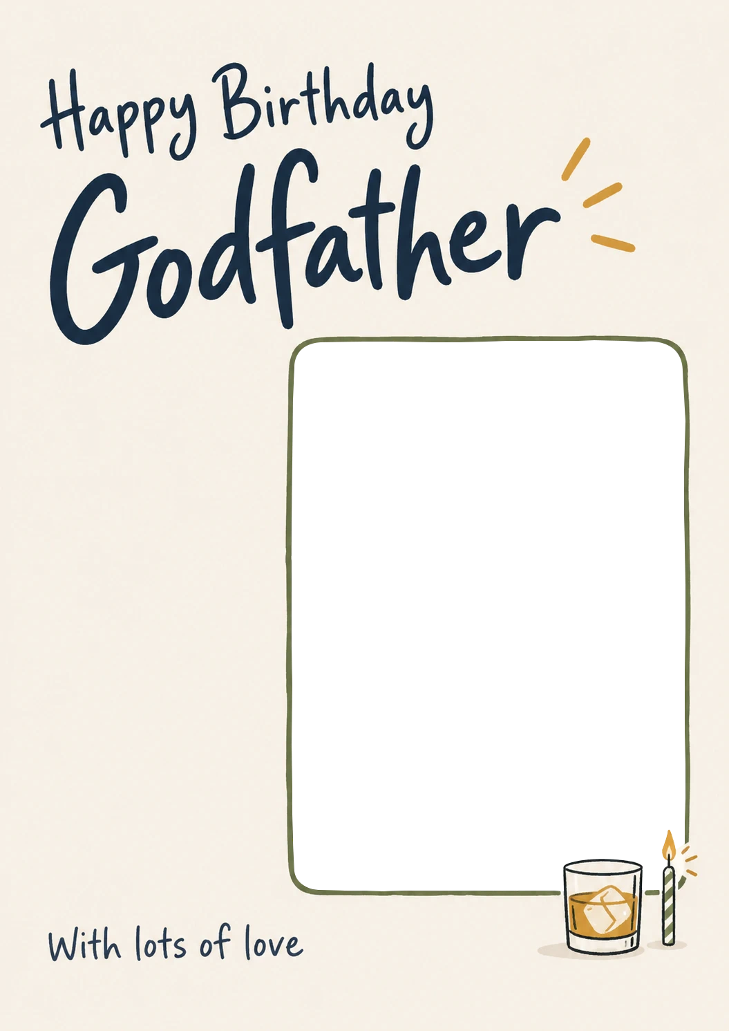 Happy Birthday Godfather Photo Upload Birthday Card for Him