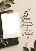 Load image into Gallery viewer, 5 Years Married to My Best Friend 5th Anniversary Card for Him

