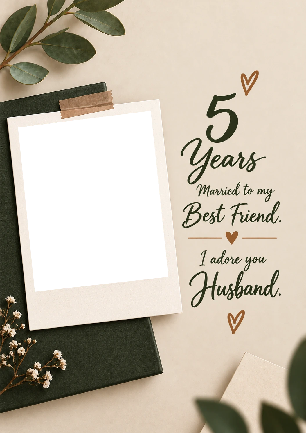 5 Years Married to My Best Friend 5th Anniversary Card for Him