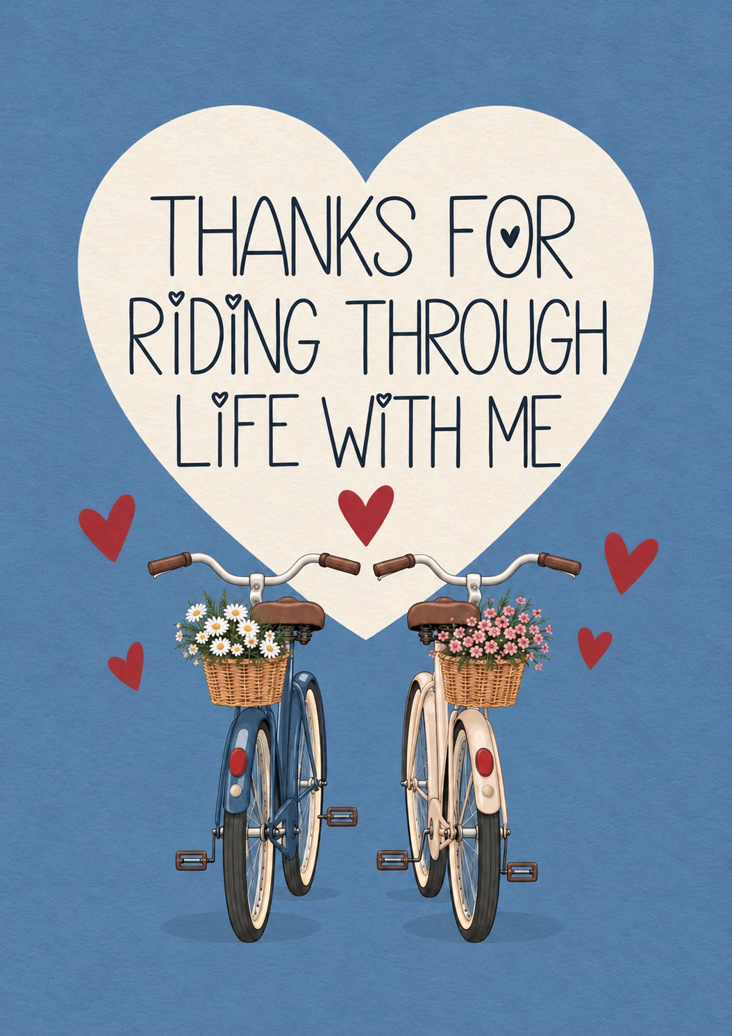 Riding Through Life With Me Cycling Valentine's Day Card for Boyfriend